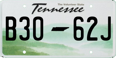 TN license plate B3062J