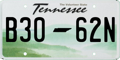 TN license plate B3062N