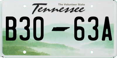 TN license plate B3063A