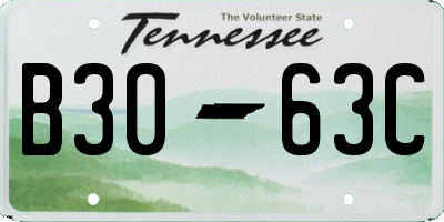 TN license plate B3063C