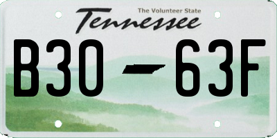 TN license plate B3063F
