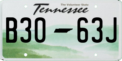 TN license plate B3063J