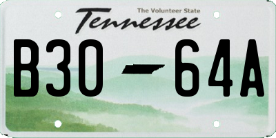 TN license plate B3064A