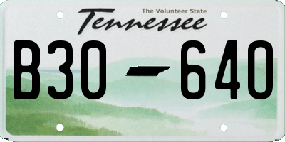 TN license plate B3064O