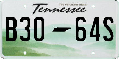 TN license plate B3064S