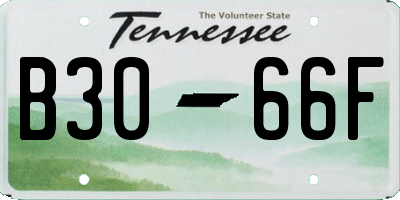 TN license plate B3066F