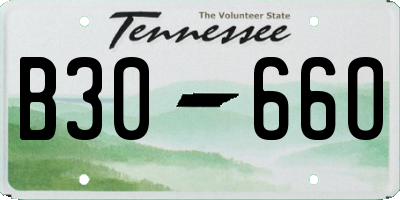 TN license plate B3066O