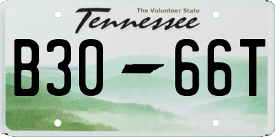TN license plate B3066T