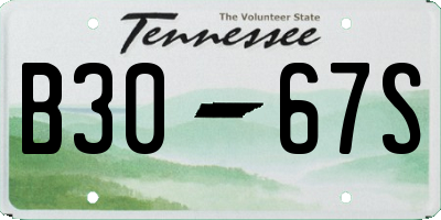 TN license plate B3067S