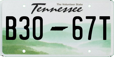 TN license plate B3067T