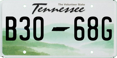 TN license plate B3068G