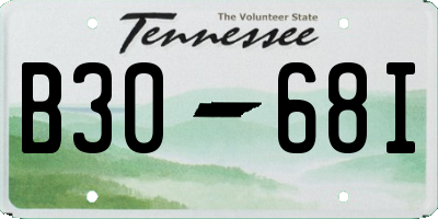 TN license plate B3068I