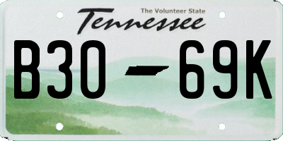 TN license plate B3069K