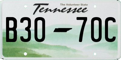 TN license plate B3070C