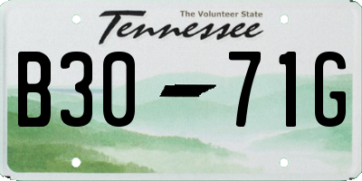 TN license plate B3071G