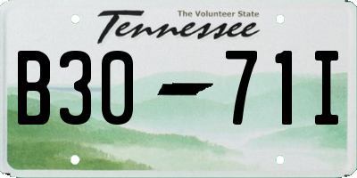 TN license plate B3071I