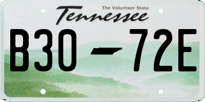 TN license plate B3072E