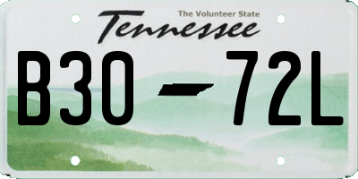 TN license plate B3072L