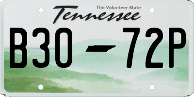 TN license plate B3072P