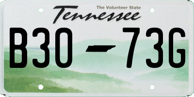 TN license plate B3073G