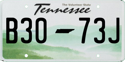TN license plate B3073J