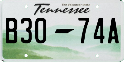 TN license plate B3074A