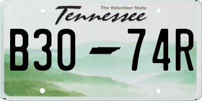 TN license plate B3074R