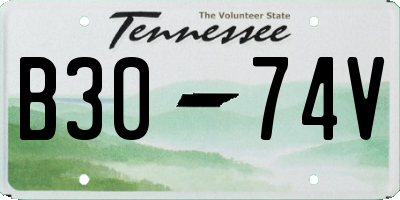 TN license plate B3074V