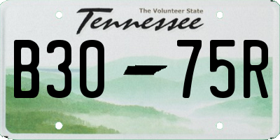 TN license plate B3075R