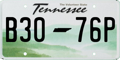 TN license plate B3076P