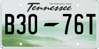TN license plate B3076T