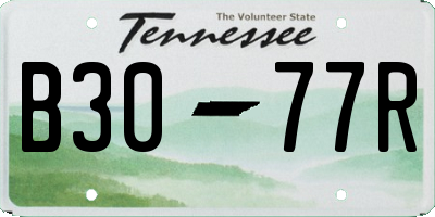 TN license plate B3077R