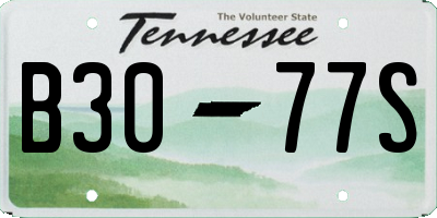 TN license plate B3077S