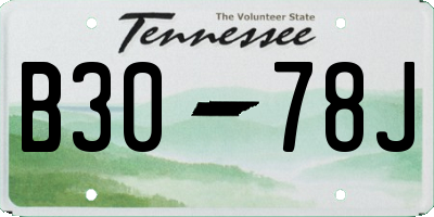 TN license plate B3078J