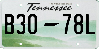 TN license plate B3078L