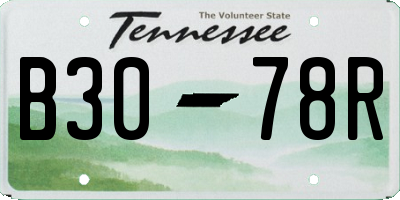 TN license plate B3078R