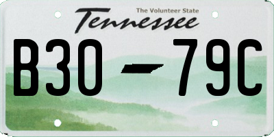 TN license plate B3079C