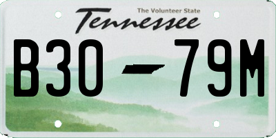 TN license plate B3079M