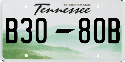 TN license plate B3080B