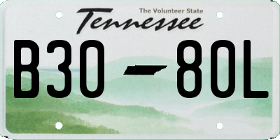 TN license plate B3080L