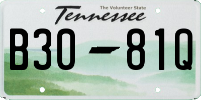 TN license plate B3081Q