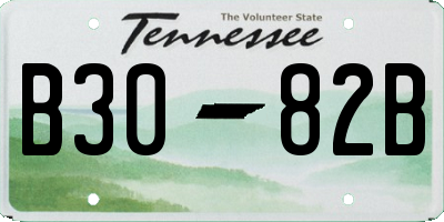 TN license plate B3082B
