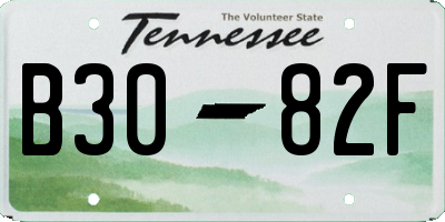 TN license plate B3082F