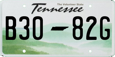 TN license plate B3082G
