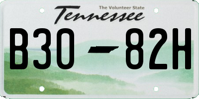 TN license plate B3082H