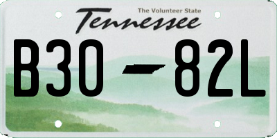 TN license plate B3082L