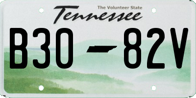 TN license plate B3082V
