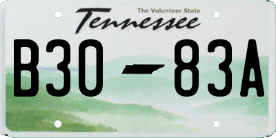 TN license plate B3083A