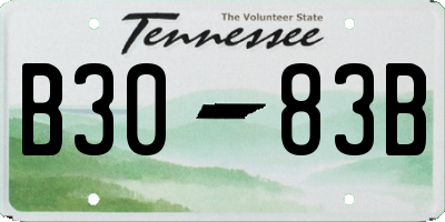 TN license plate B3083B