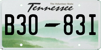 TN license plate B3083I
